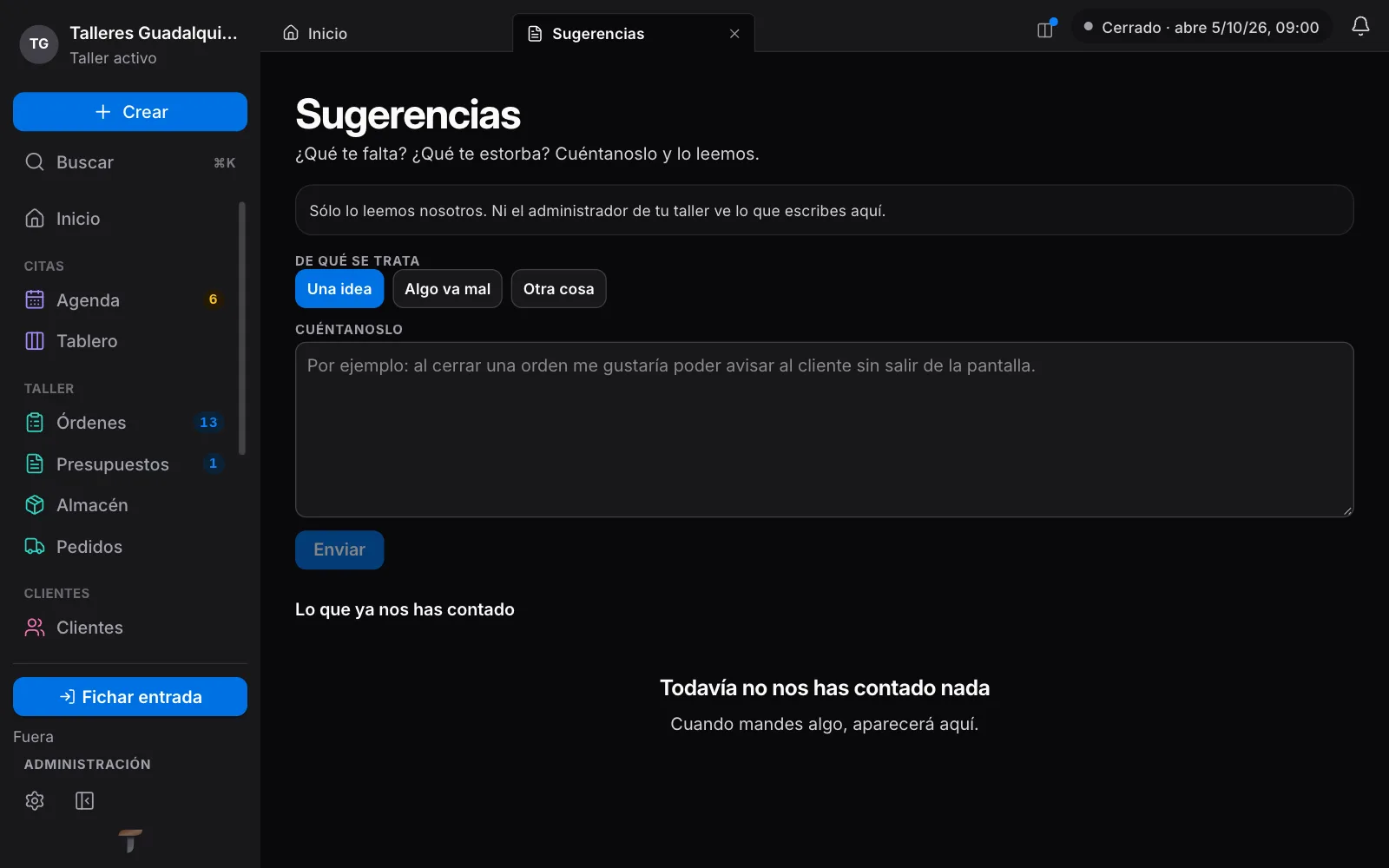 Así se ve en Torqua: Buzón de sugerencias